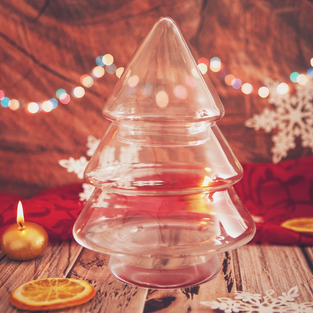 Zdjęcie slidera - CHOINKA świąteczna szklana dekoracja na Święta 28cm
