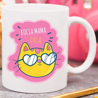 KUBEK prezent dla kociary Kocia Mama personalizowany