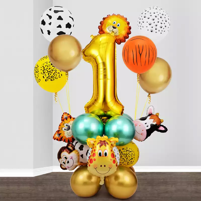 Zdjęcie slidera - ZESTAW balonów dekoracja na Roczek w stylu Safari