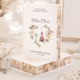 BIBLIA Prezent na Komunię z Imieniem Sakramento