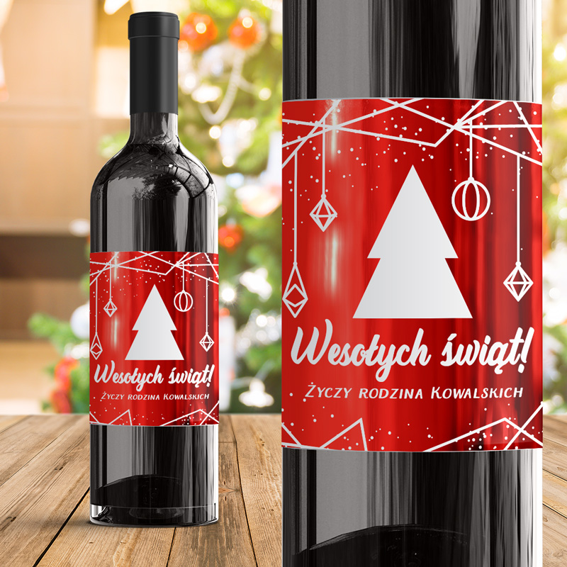 Etykieta na wino to wyjątkowe uzupełnienie świątecznego prezentu. Idealnie sprawdzi się jako prezent na Święta Bożego Narodzenia.