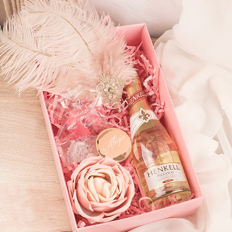 ZESTAW prezentowy romantyczny prezent dla Kobiety Pink Box