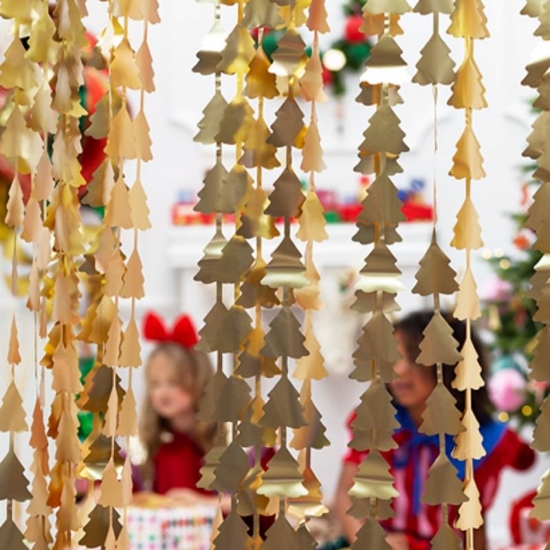 GIRLANDA na tło złota dekoracja świąteczna Choinki