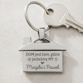 BRELOK do kluczy w kształcie domu Prezent Dla Drugiej Połówki