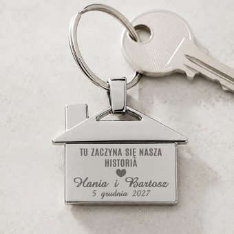 BRELOK do kluczy DOMEK na nowe mieszkanie PREZENT
