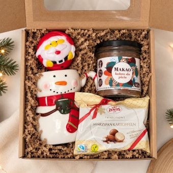 ZESTAW świąteczny w pudełku Prezent Santa Claus