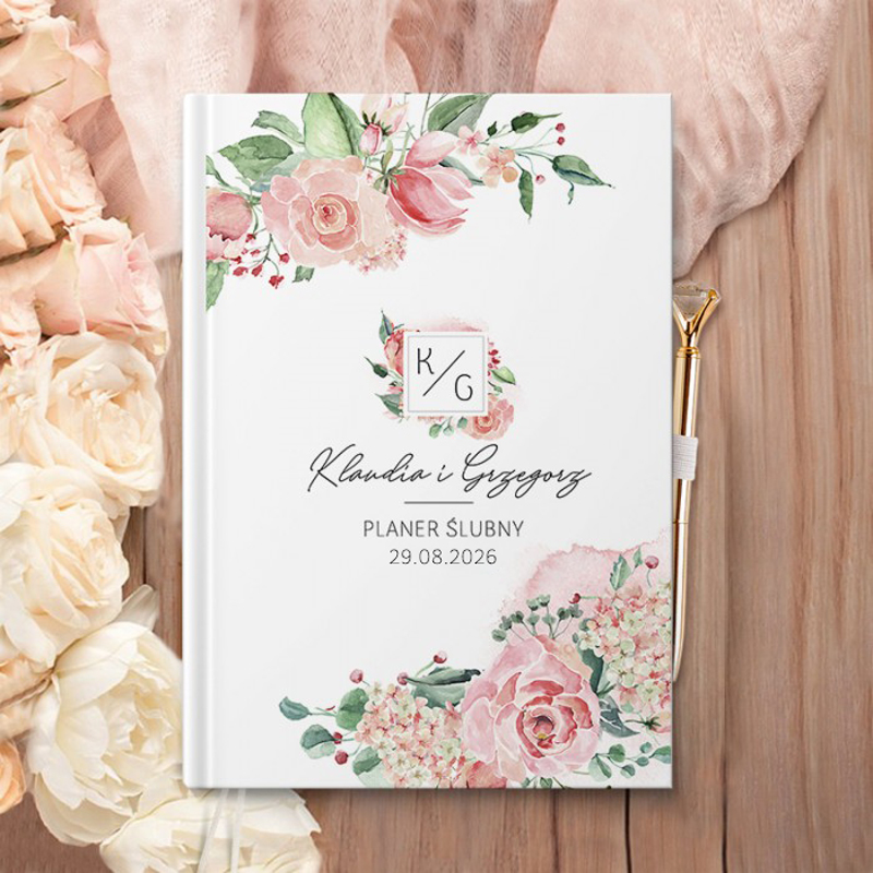 Zdjęcie slidera - PLANER ślubny niezbędnik Pary Młodej 2023-2026 Pastelowe Róże