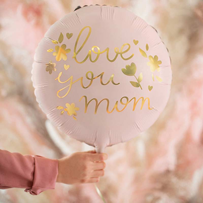 Balon dla mamy z napisem Love You Mom - idealny na Dzień Matki