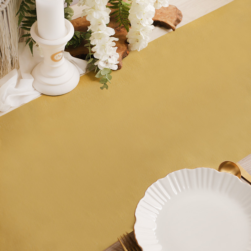 Zdjęcie slidera - BIEŻNIK obrus na stół złoty dekoracja na przyjęcie 40cmx24m