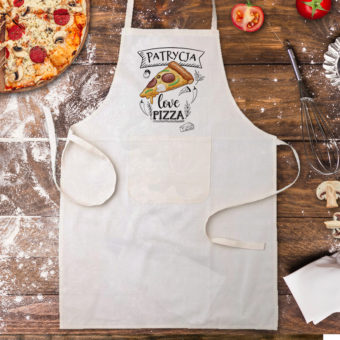 FARTUCH kucharski dla miłośnika Pizzy Super prezent LOVE PIZZA