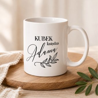 KUBEK z imieniem praktyczny prezent dla Księdza