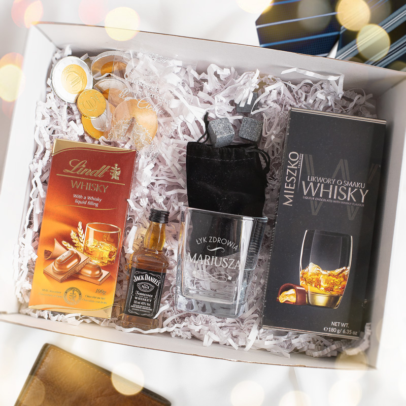 Zdjęcie slidera - ZESTAW ekskluzywny whisky box prezent dla mężczyzny