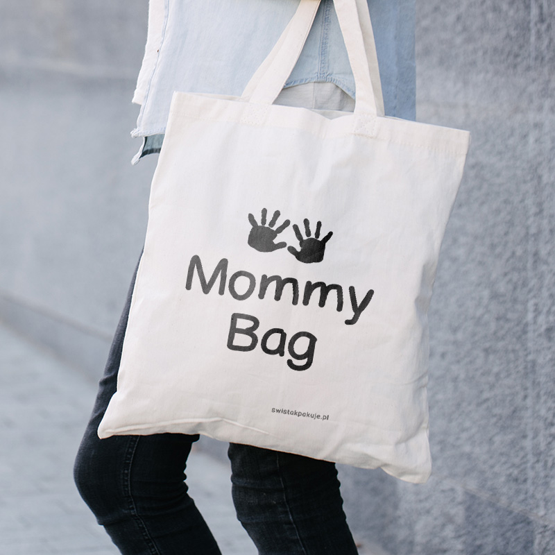 Zdjęcie w galerii - TORBA na zakupy z napisem Mommy Bag Idealny prezent dla każdej mamy