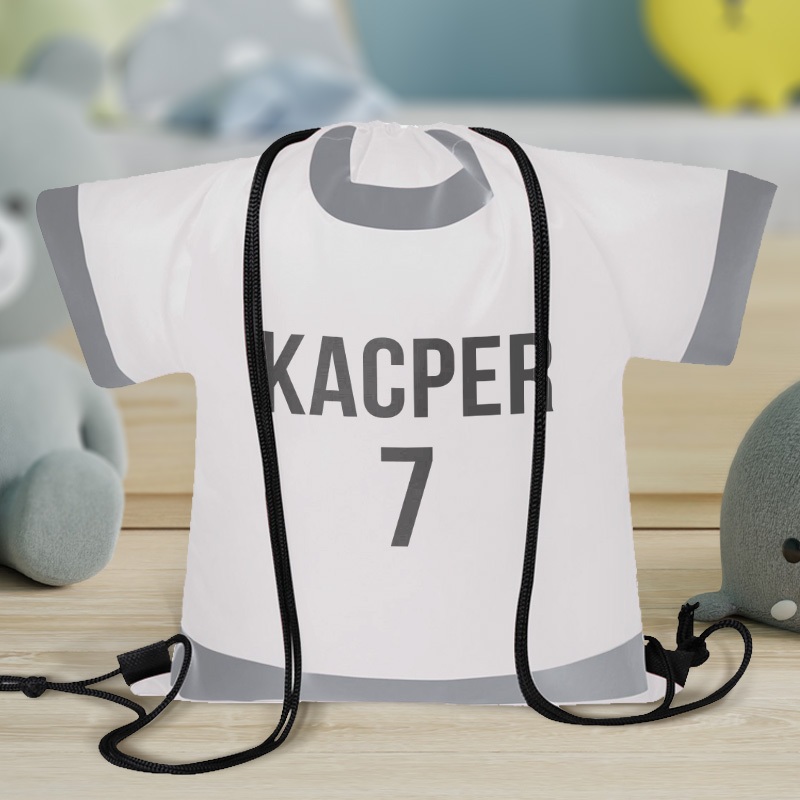 PLECAK worek Koszulka piłkarska z imieniem Super pomysł na prezent dla małego piłkarza
