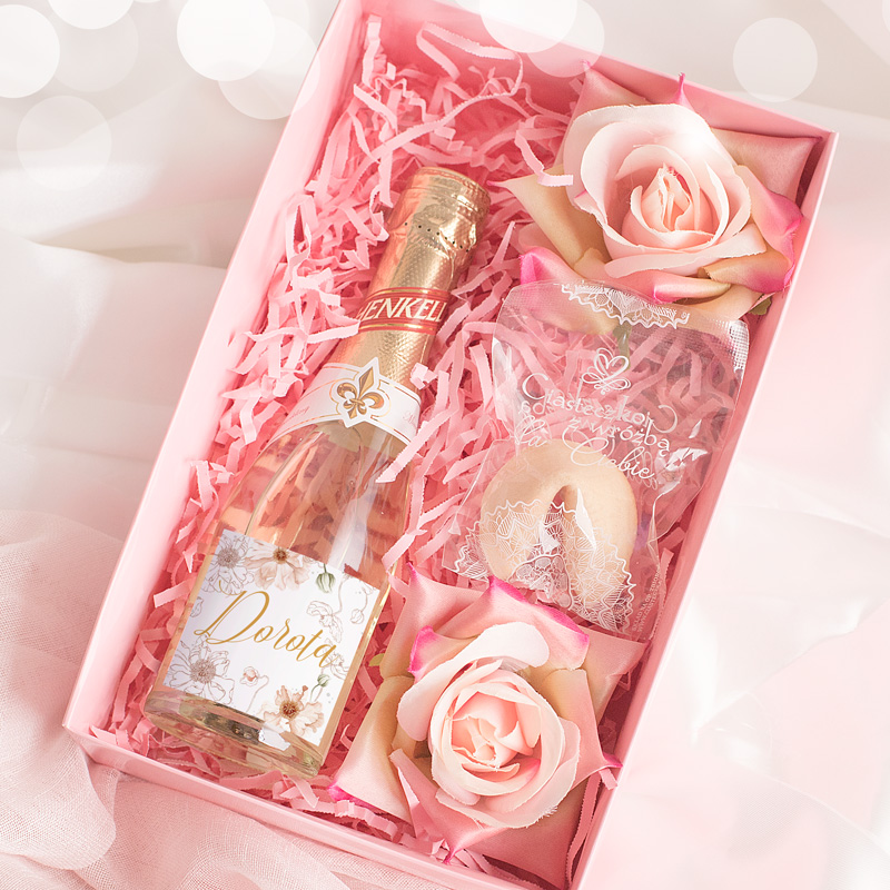BOX mini szampan pomysłowy prezent dla niej