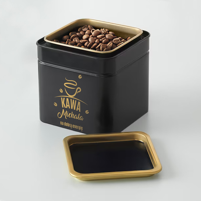Pojemnik na kawę z grawerem - elegancki prezent dla miłośnika kawy