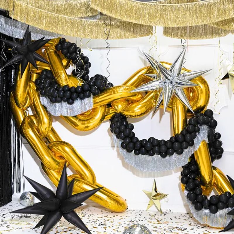 GIRLANDA balonowa Złoty Łańcuch oryginalna dekoracja świąteczna