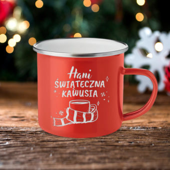 KUBEK na świąteczną kawusię czerwony