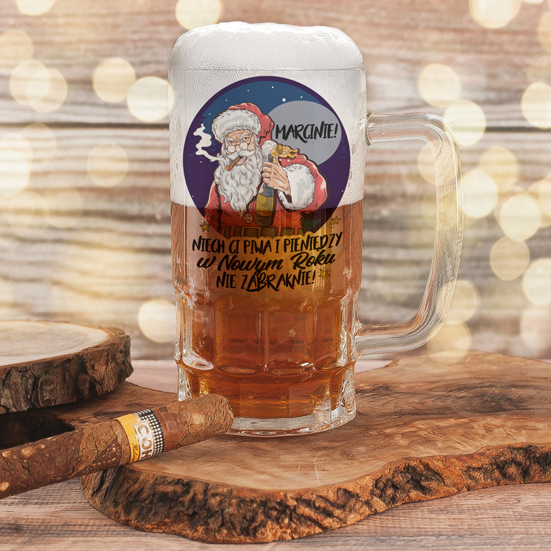 Zdjęcie slidera - KUFEL do piwa Prezent na święta i Nowy Rok dla piwosza