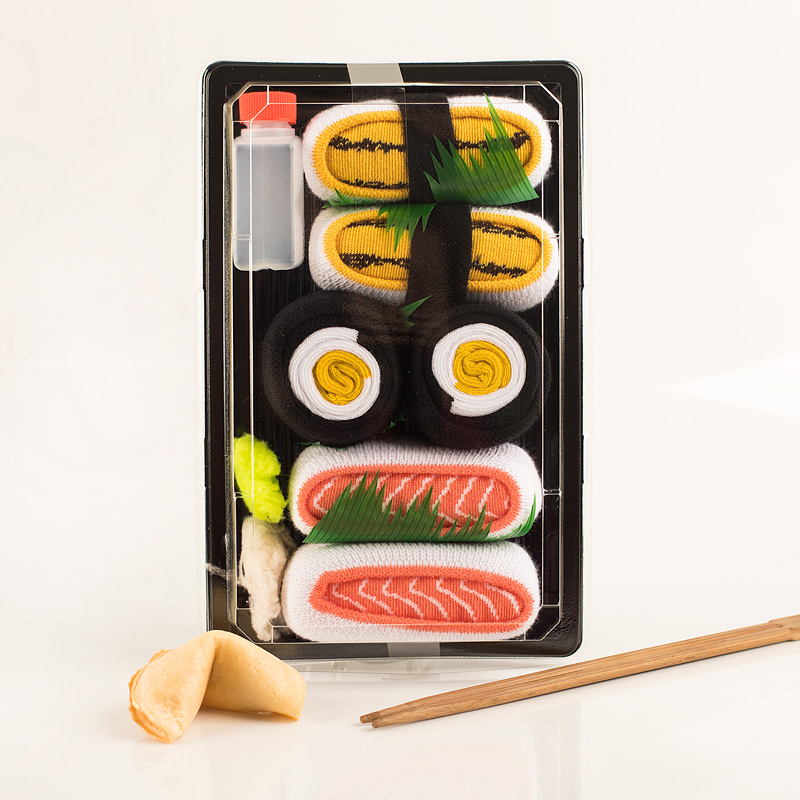 Zdjęcie slidera - SKARPETY dla miłośnika kuchni japońskiej 3 pary zestaw sushi