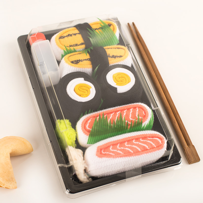 Zdjęcie w galerii - SKARPETY dla miłośnika kuchni japońskiej 3 pary zestaw sushi
