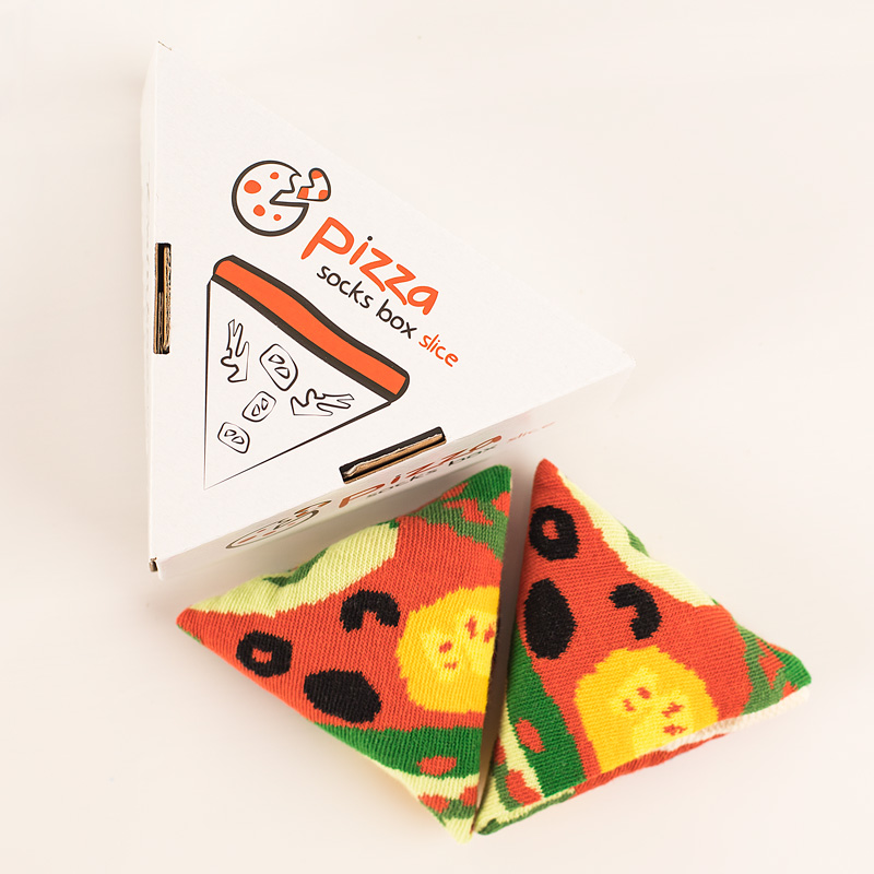 SKARPETKI Pizza Vege w pudełku Ciekawy pomysł na prezent