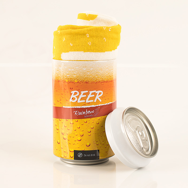 Zdjęcie slidera - SKARPETY Piwo opakowanie w kształcie puszki Nietuzinowy pomysł na prezent