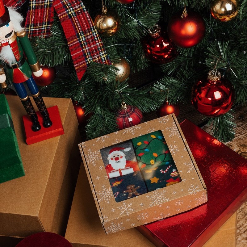 Zdjęcie w galerii - ZESTAW 4 par skarpet świątecznych pomysłowy prezent na Święta