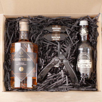 BOX Męski zestaw premium whisky i multitool