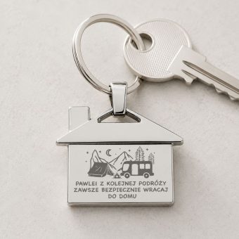 BRELOK w kształcie domu sentymentalny prezent dla podróżnika