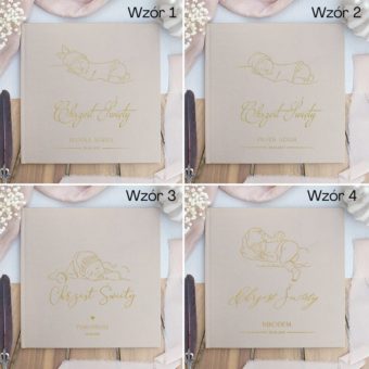 KSIĘGA ALBUM z welurową okładką na Chrzest Święty