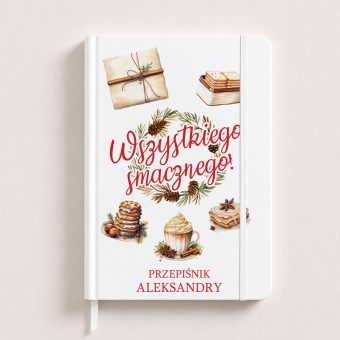 NOTATNIK świąteczny na przepisy personalizowany przepiśnik