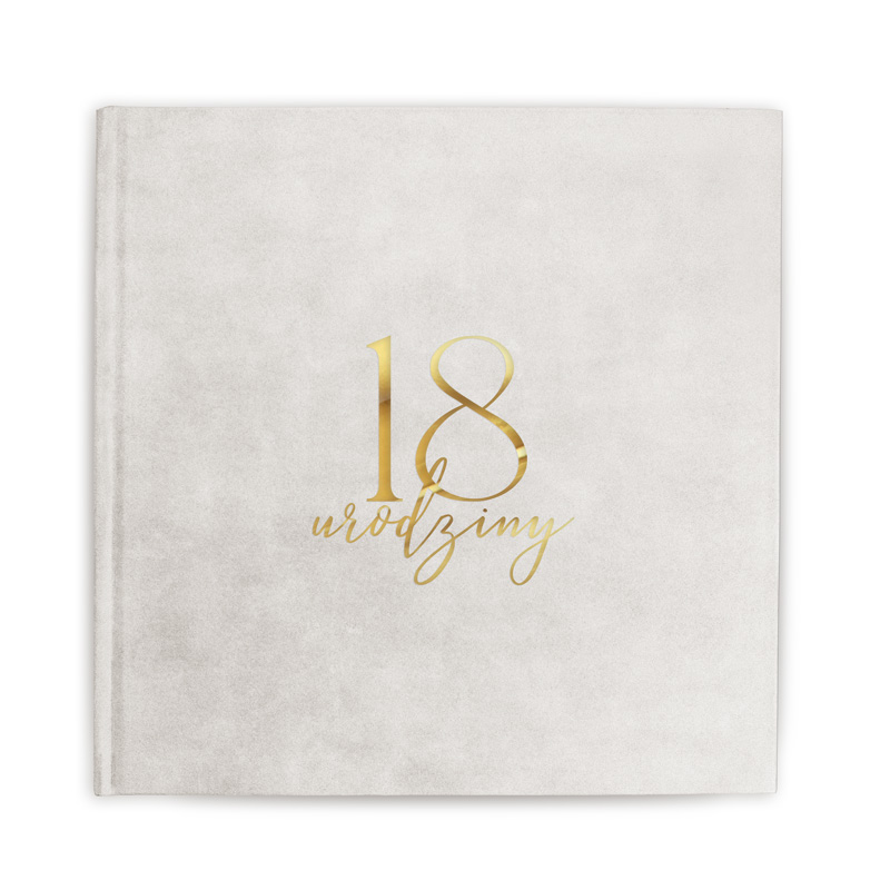 Zdjęcie w galerii - ALBUM KSIĘGA welurowa okładka ze złotym napisem 18 urodziny