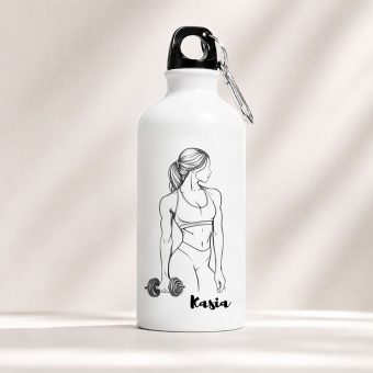 BIDON sportowy damski z imieniem prezent dla fit dziewczyny