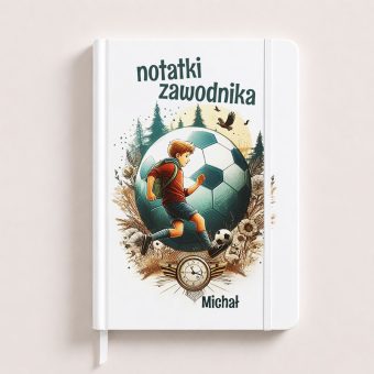NOTATNIK z imieniem na okładce prezent dla fana piłki nożnej