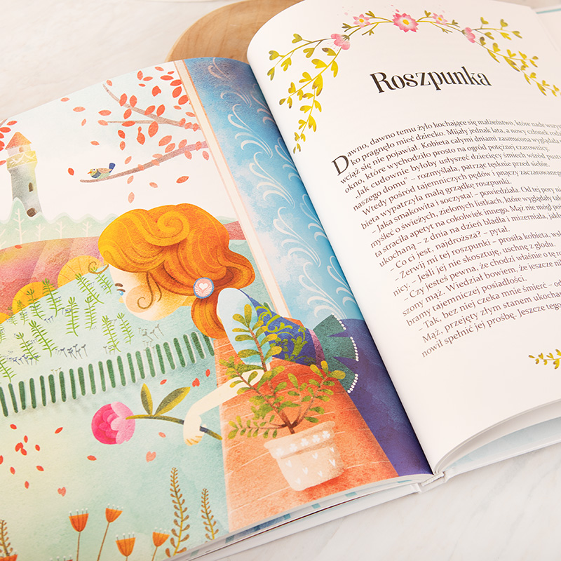 Piękna książka z bajkami Andersena. Kolorowe ilustracje w środku.
