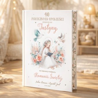 KSIĄŻKA z bajkami dla dziewczynki prezent na pamiątkę Pierwszej Komunii