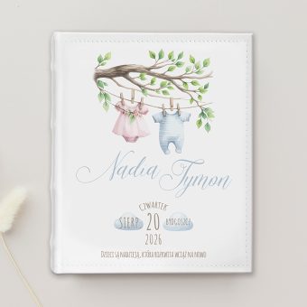 ALBUM dla bliźniaków pamiątkowy prezent na narodziny bliźniąt