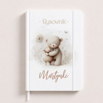 NOTATNIK rysownik z imieniem Miś i Owieczka