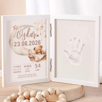 METRYCZKA ramka z odciskiem rączki dziecka