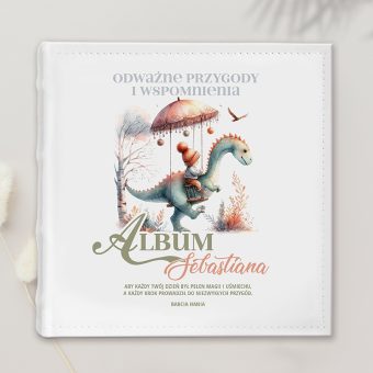 ALBUM na zdjęcia Kieszeniowy prezent dla Dziecka Dinozaur