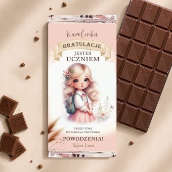 CZEKOLADA dla dziewczynki pasowanie na ucznia klasy pierwszej