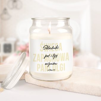 ŚWIECA zapachowa w szkle Prezent dla Nauczyciela