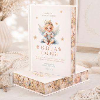 BIBLIA Personalizowana Pamiątka Na Chrzest Św.