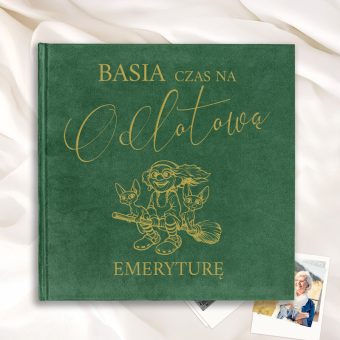 ALBUM Welurowy Prezent Dla Koleżanki Odchodzącej na Emeryturę