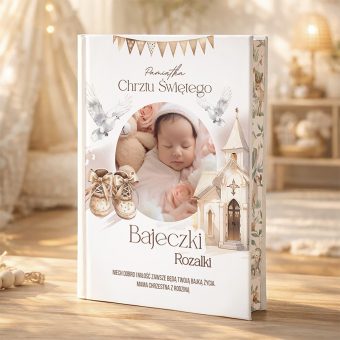 KSIĄŻKA Bajki Na Chrzest Prezent Od Chrzestnej ze Zdjęciem