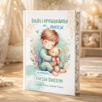 Personalizowana KSIĄŻKA z Bajkami Pamiątka Z Okazji Chrztu