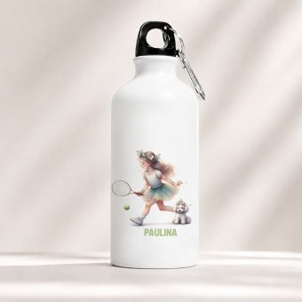Personalizowany BIDON z karabińczykiem Dla Tenisistki