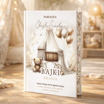 Personalizowana KSIĄŻKA Z Bajkami BOHO Prezent na Chrzest