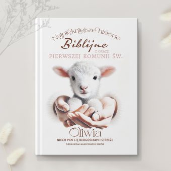 BIBLIA Personalizowana Na Komunię z Dedykacją